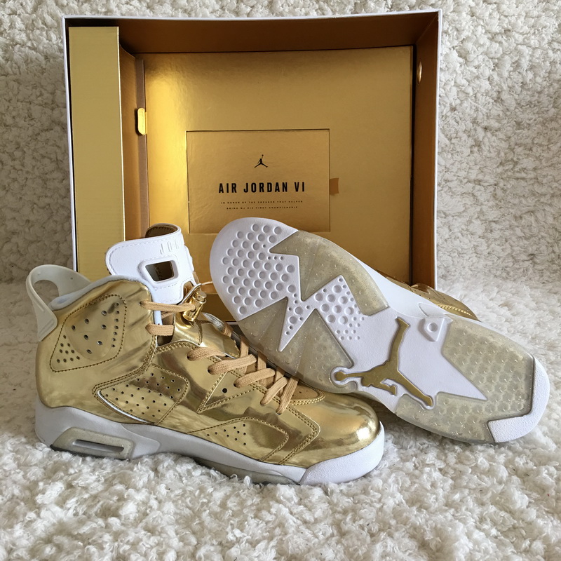 Authentic Air Jordan 6 Pinnacle Gold